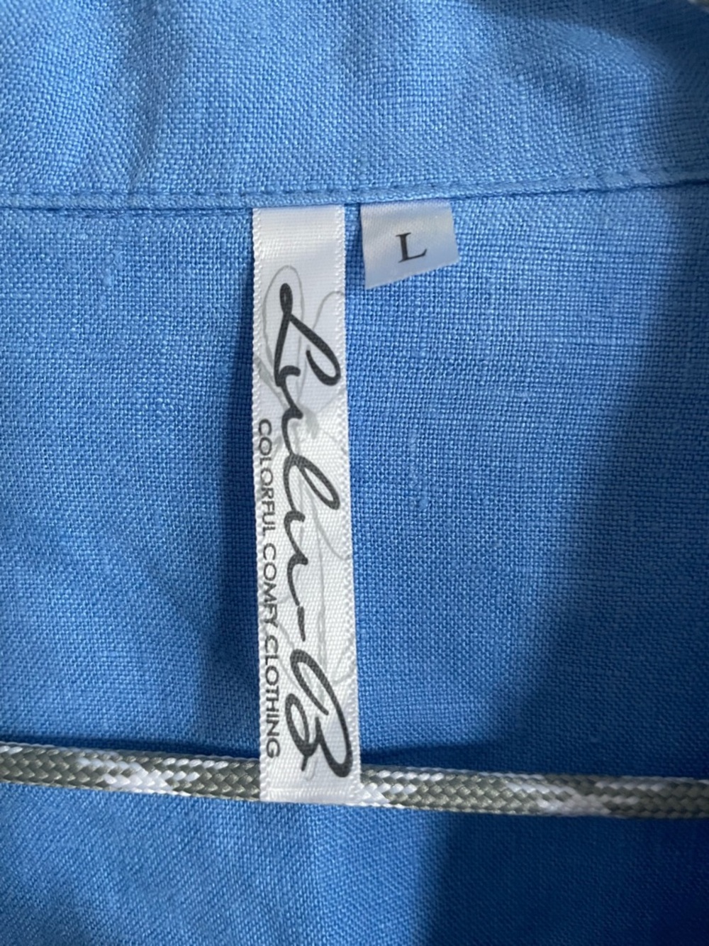 Lulu-B Travel Jacket in Blue Linen - Picture 4 of 9